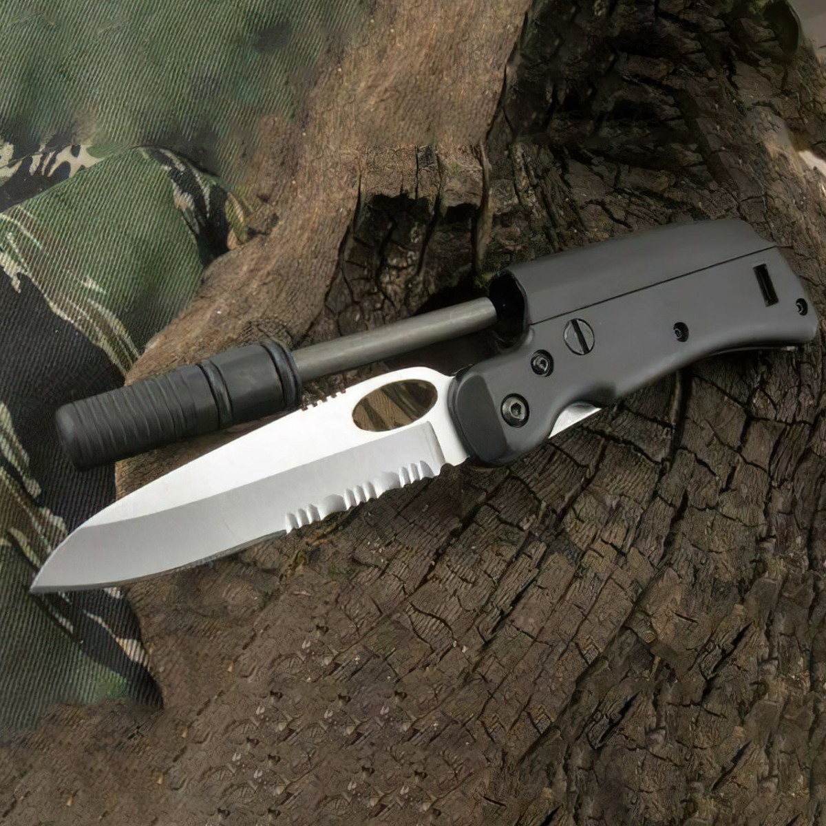 Dao Xếp Sinh Tồn Tool Logic Sl3 Magnesium Fire Starter