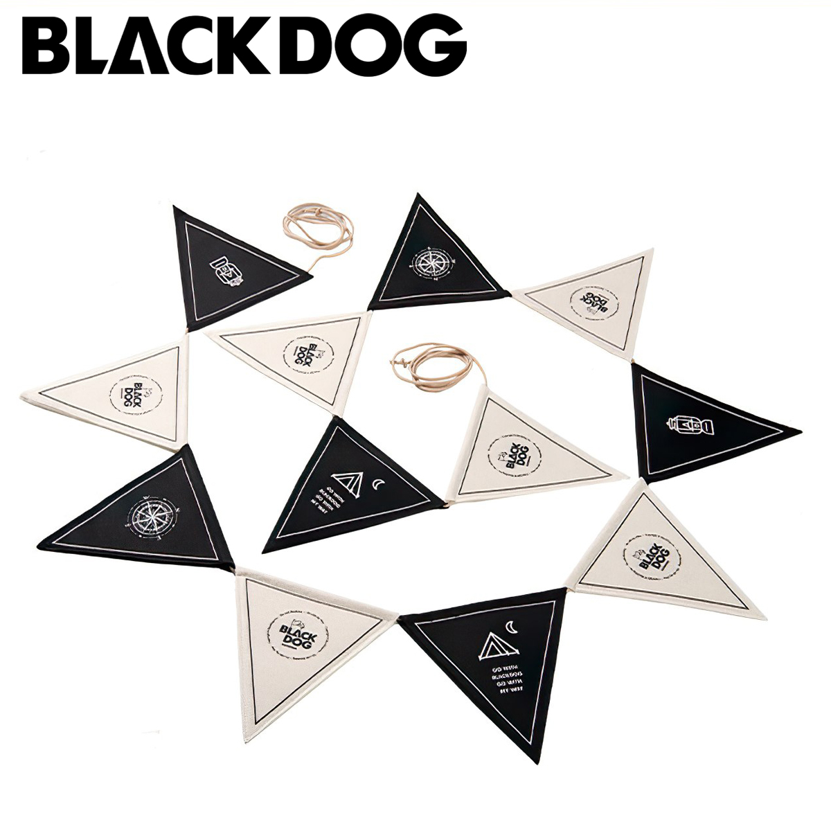 Dây Cờ Hiệu Trang Trí Lều Trại Du Lịch – Sự Kiện Blackdog Camping Atmosphere Flags