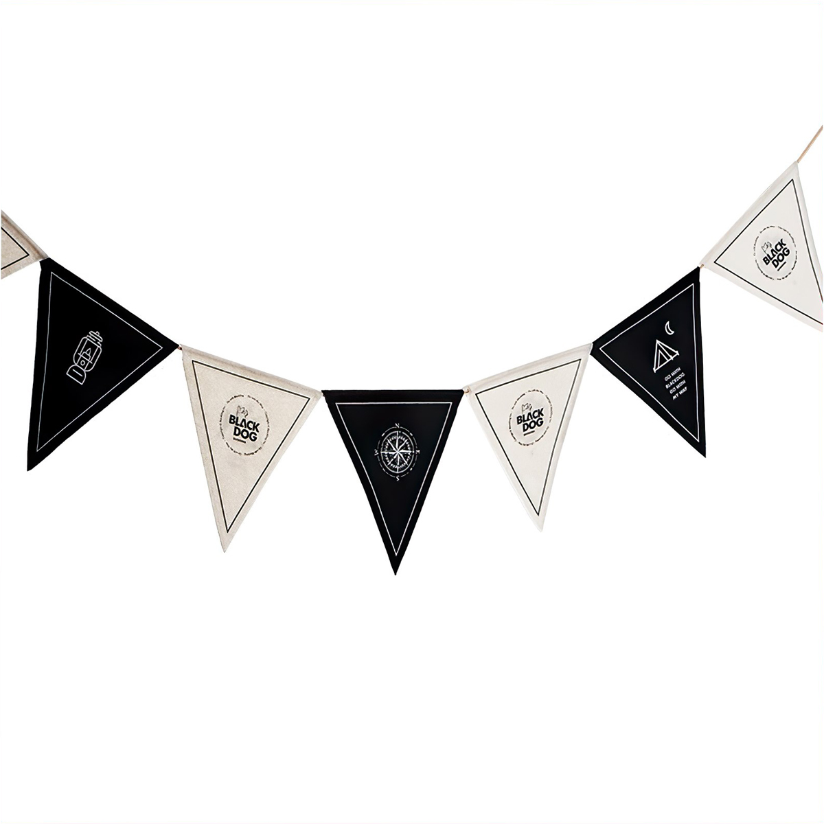 Dây Cờ Hiệu Trang Trí Lều Trại Du Lịch – Sự Kiện Blackdog Camping Atmosphere Flags