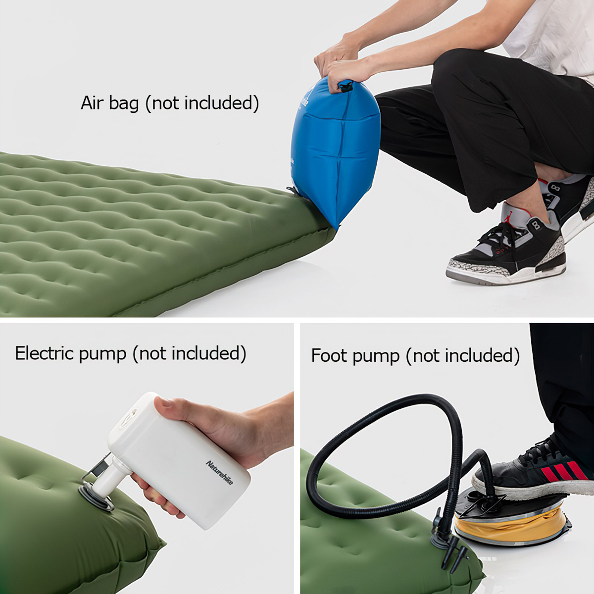 Naturehike NH19QD010 Đệm Bơm Hơi Chống Nước Dùng Dã Ngoại Cho 2 Người