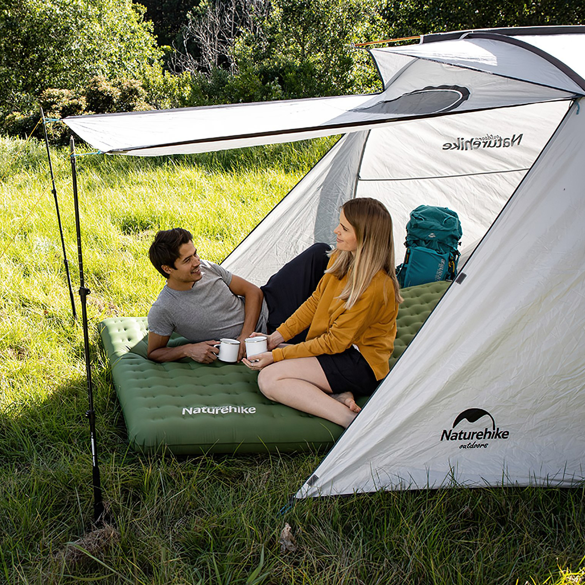 Naturehike NH19QD010 Đệm Bơm Hơi Chống Nước Dùng Dã Ngoại Cho 2 Người
