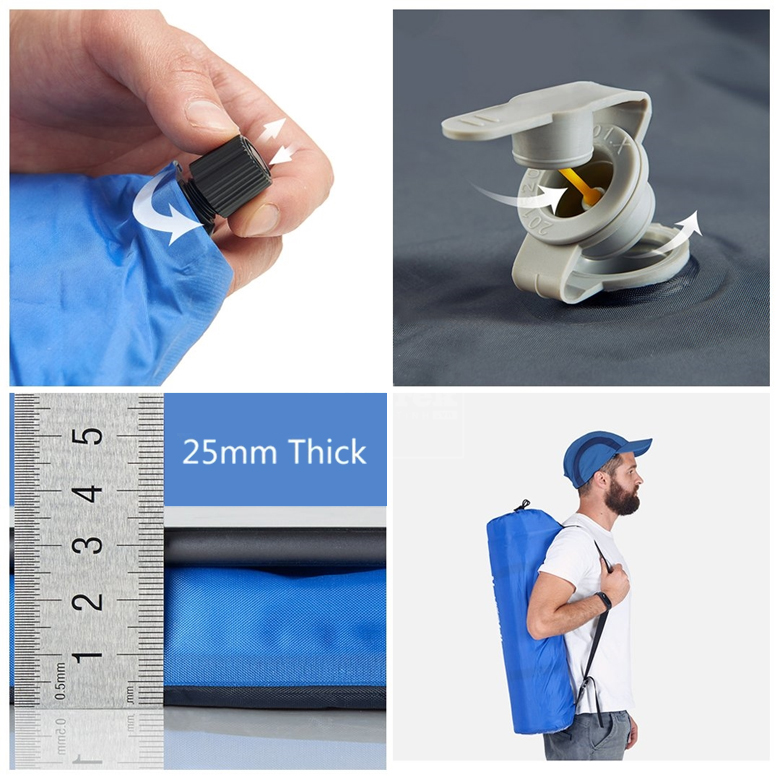 Naturehike NH18Q010-D Nệm Hơi Cắm Trại 2 Người Nằm Tự Bơm Hơi