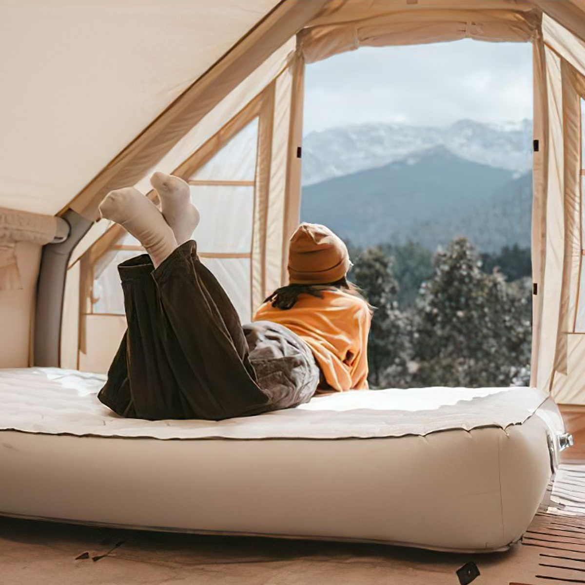 Naturehike CNH22DZ024 Đệm Hơi 2 - 3 Người Cắm Trại Glamping