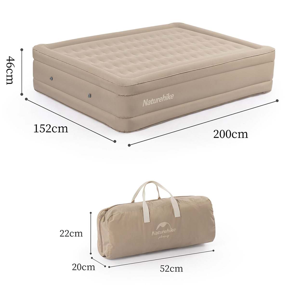 Naturehike NH21FCD08 Đệm Đôi Cắm Trại Siêu Dày Glamping