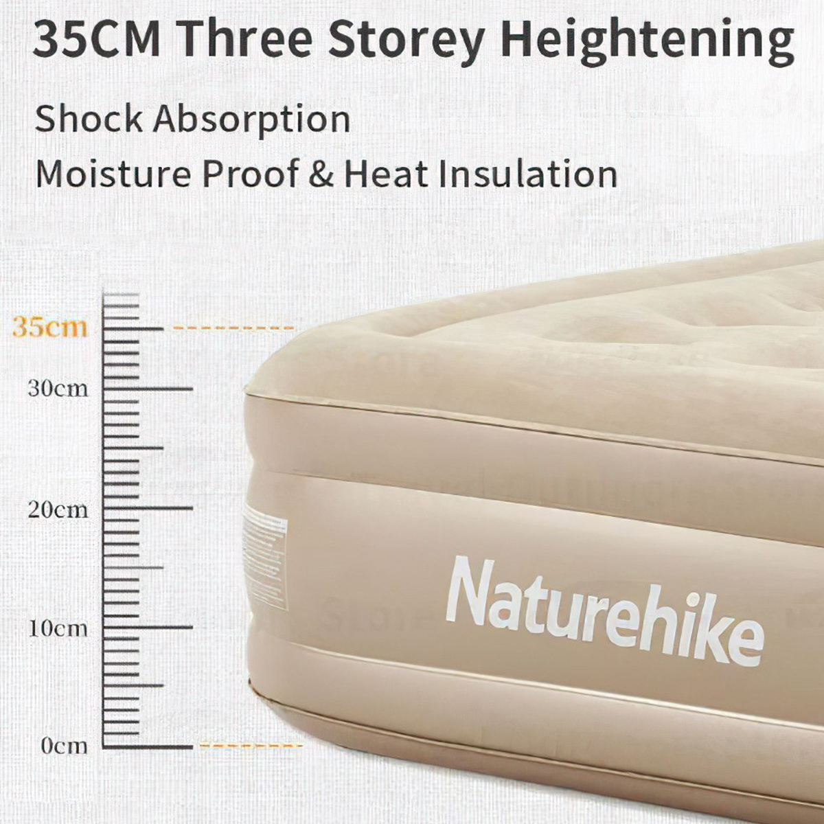 Naturehike NH22FCD04 Nệm Hơi Cắm Trại 35cm (Kèm Bơm)