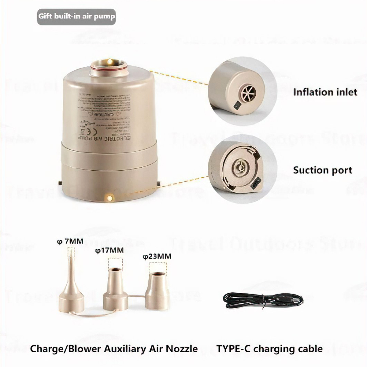 Naturehike NH22FCD04 Nệm Hơi Cắm Trại 35cm (Kèm Bơm)