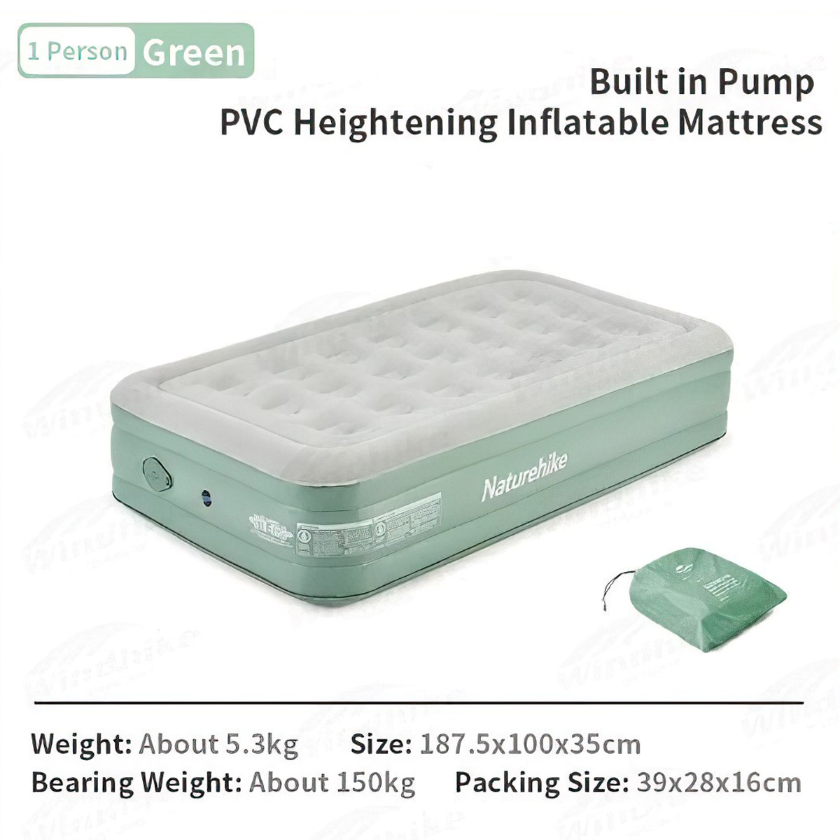 Naturehike NH22FCD04 Nệm Hơi Cắm Trại 35cm (Kèm Bơm)