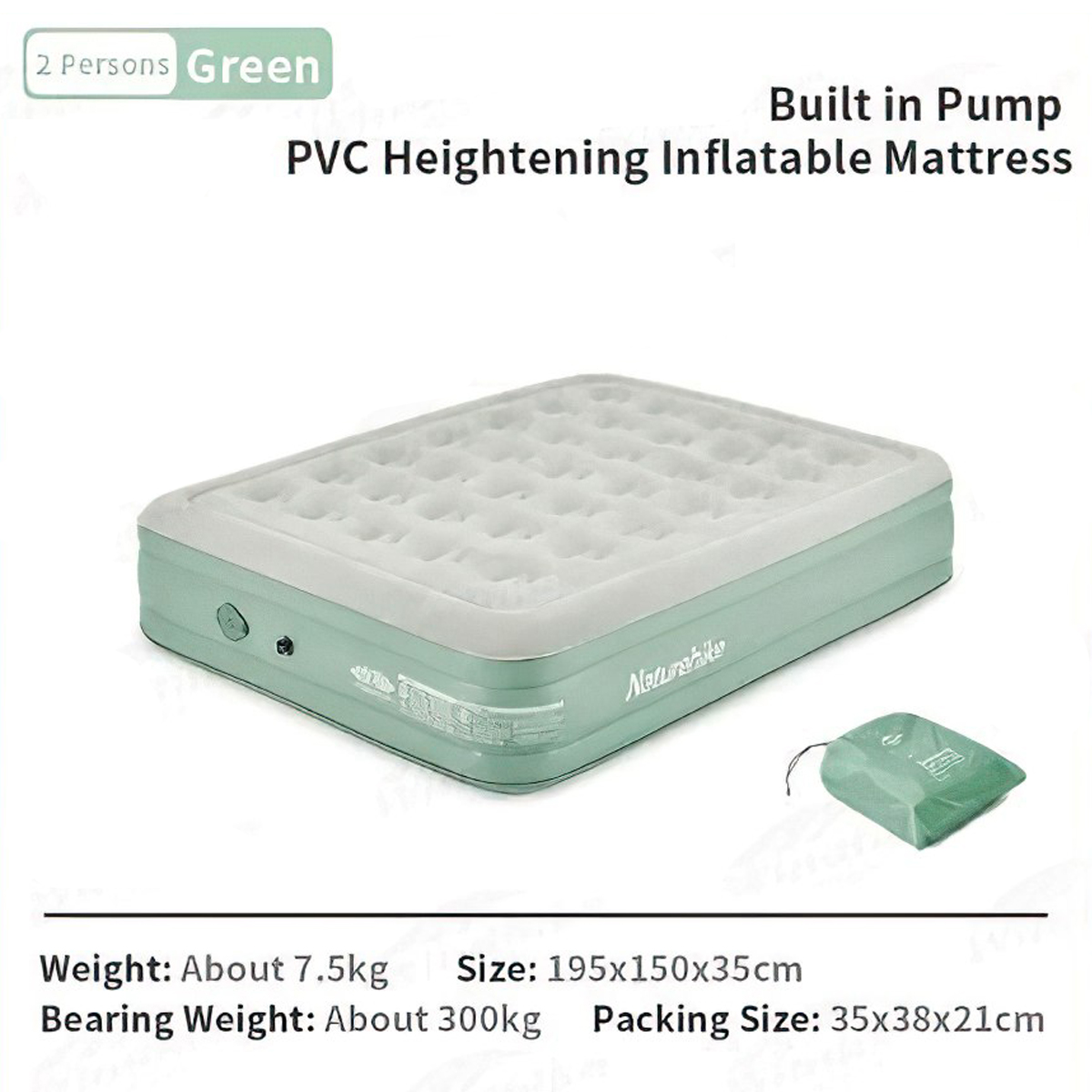 Naturehike NH22FCD04 Nệm Hơi Cắm Trại 35cm (Kèm Bơm)