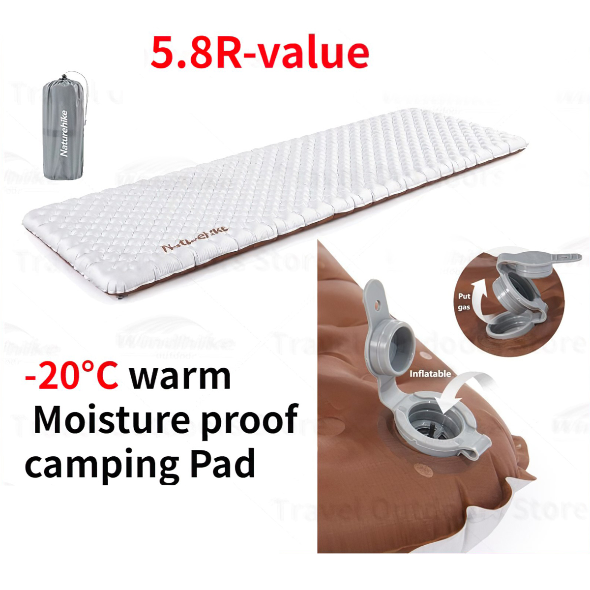 Naturehike CNH22DZ016 Đệm Ngủ Siêu Nhẹ R5.8 Ultra Light Sleeping Pad