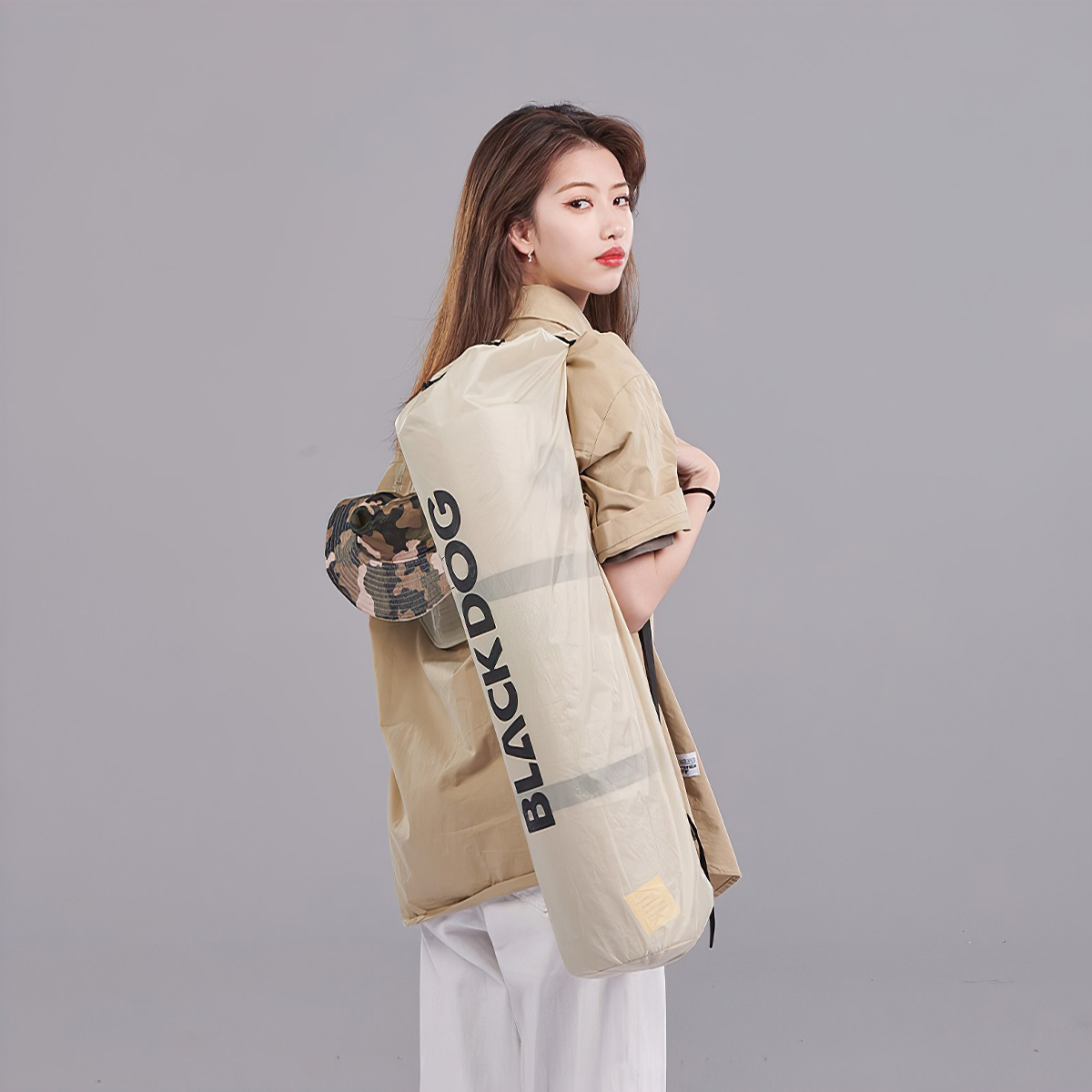 Đệm Tự Bơm Hơi Kèm Gối Cắm Trại Blackdog Thicken Sponge Self Inflatable Sleeping Pad With Pillow