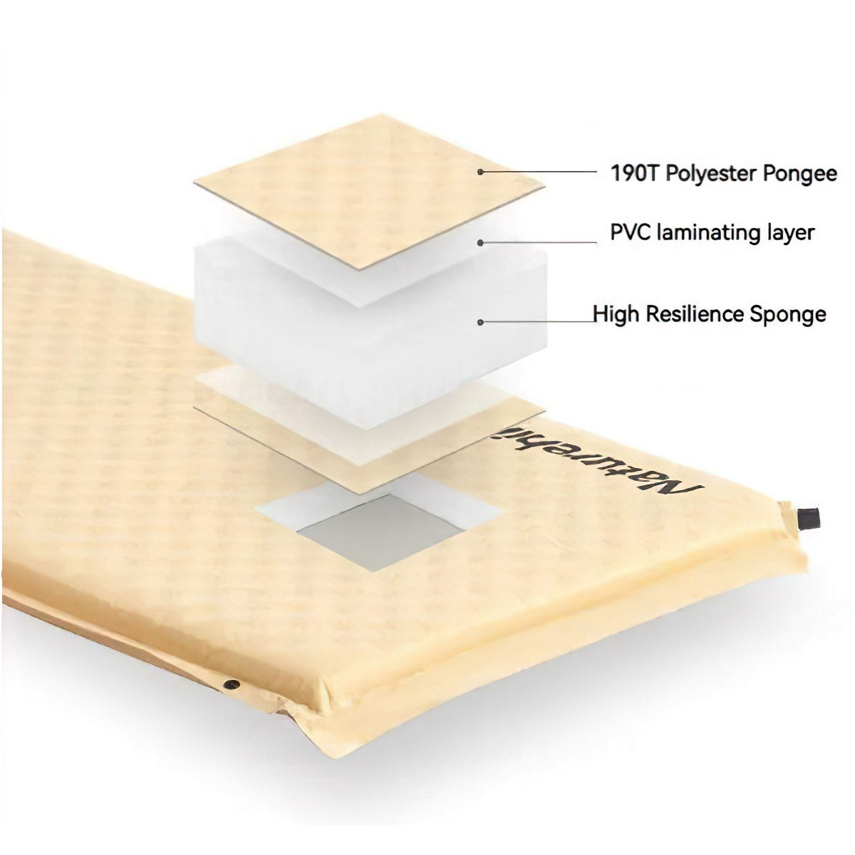 Naturehike CNK2300DZ014 Đệm Tự Bơm Hơi Kèm Gối Cắm Trại D01