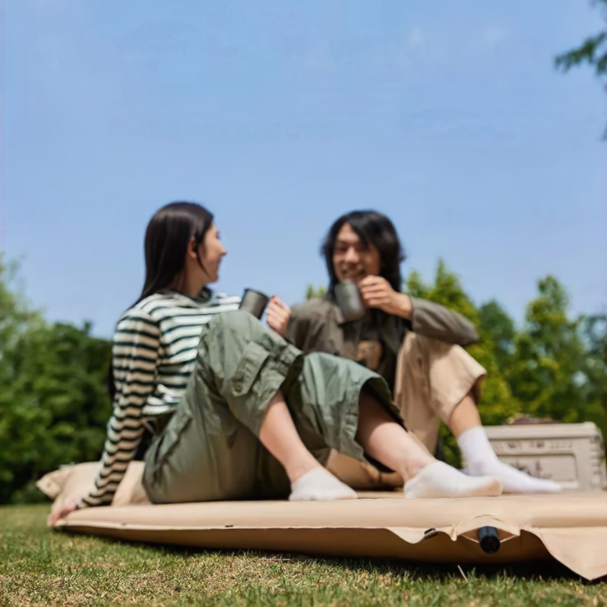 Naturehike CNK2300DZ014 Đệm Tự Bơm Hơi Kèm Gối Cắm Trại D01