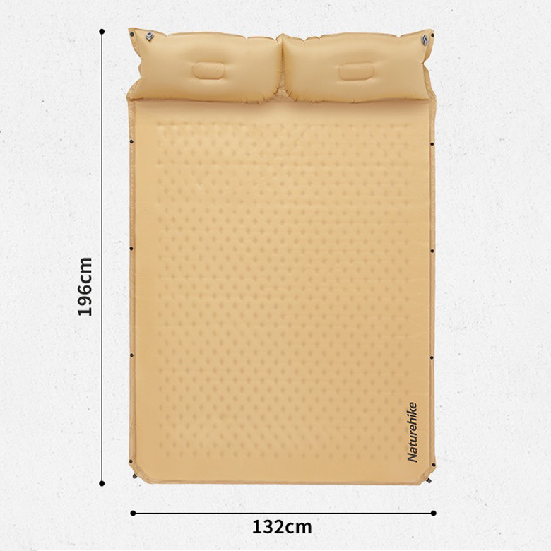 NatureHike CNH22DZ013 Đệm Cắm Trại Tự Bơm Hơi – Đệm đôi có gối
