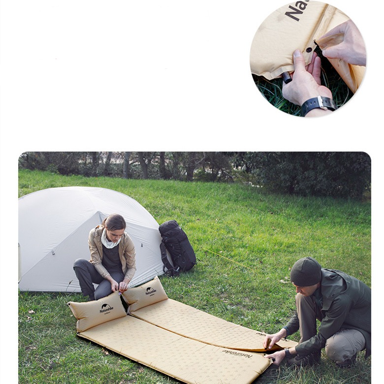 Naturehike NH15Q002-D Đệm tự bơm hơi Self-inflating With Pillow Camping Mat