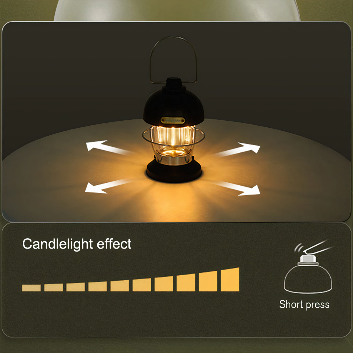 Naturehike NH22ZM007 Đèn Bão Cắm Trại Hình Cây Nấm