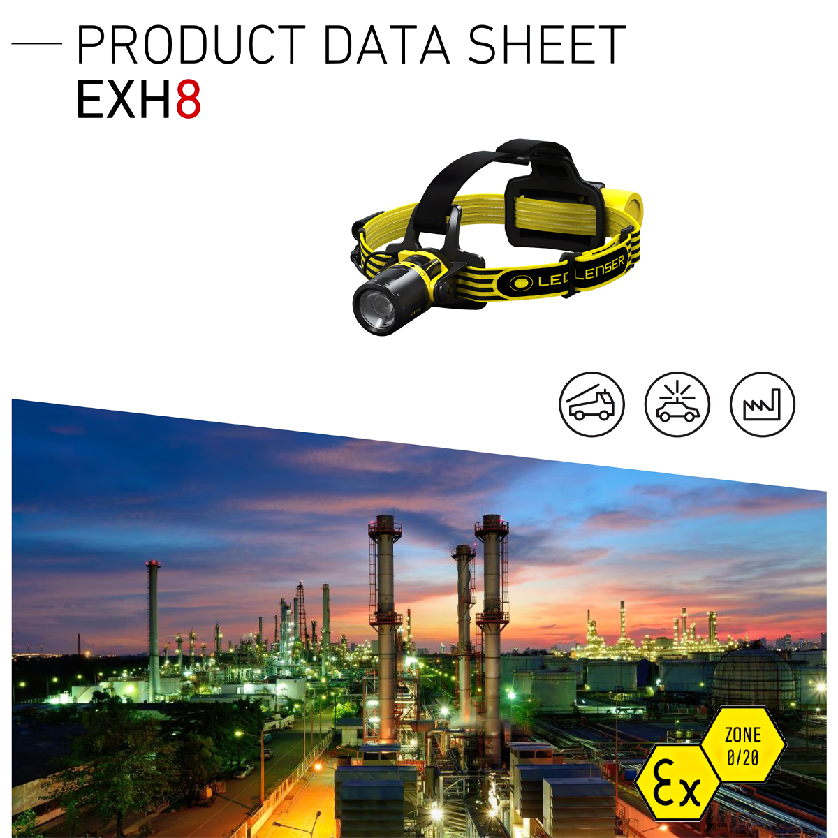 Ledlenser EXH8 Zone 0/20 Đèn Cắm Trại Chống Cháy Nổ