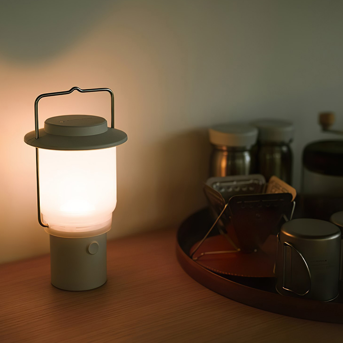 Đèn Cắm Trại Du Lịch Snowpeak Home&Camp Lantern Black