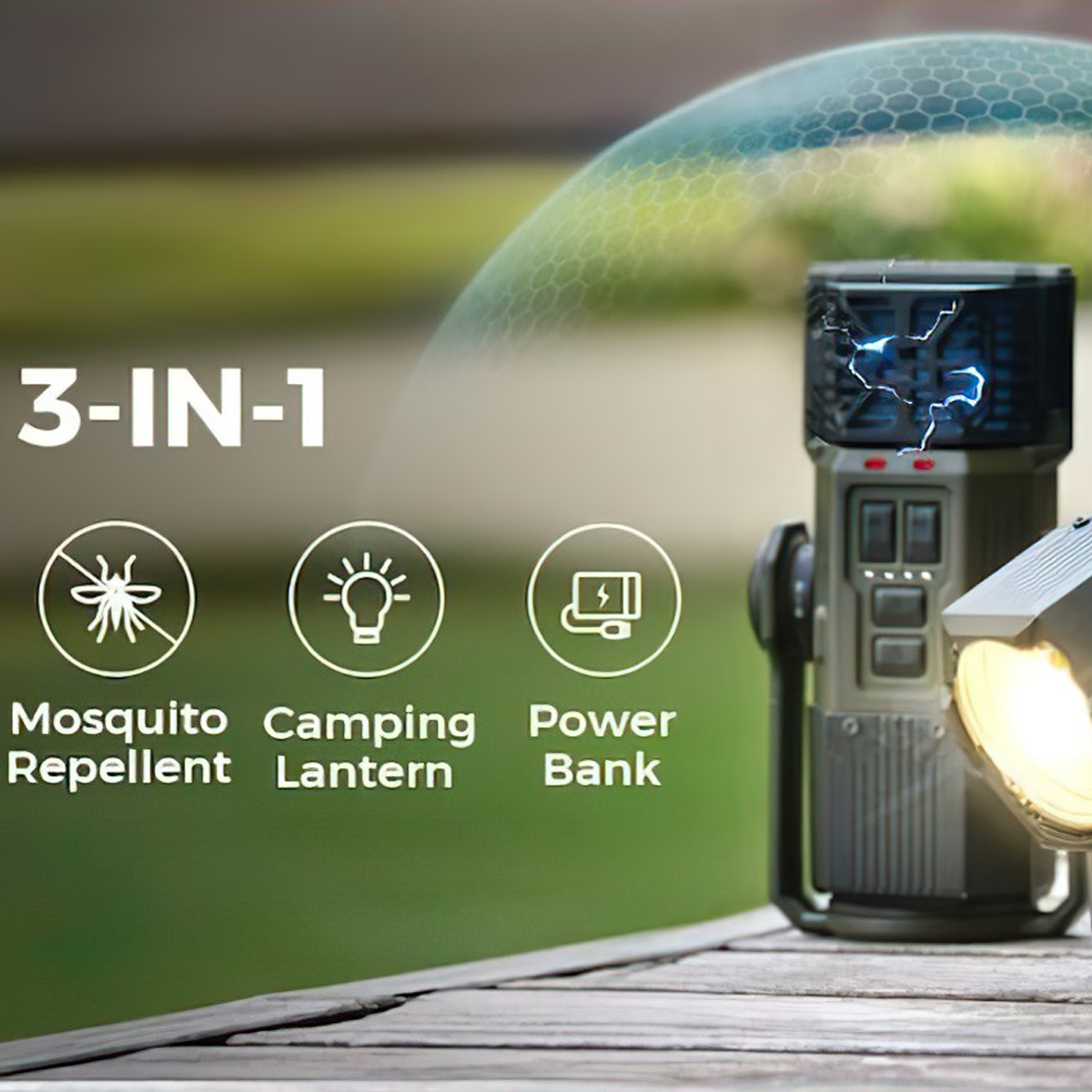 Flextail Evo Repel 3 in 1 Đèn cắm trại đuổi muỗi loại sạc