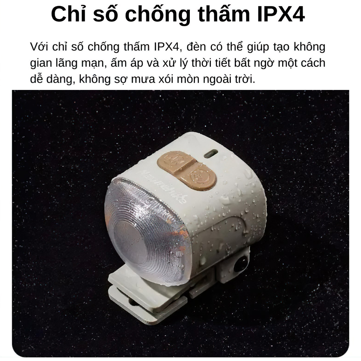 Naturehike CNK2300DQ019 Đèn Cắm Trại Kẹp Mũ Chống Nước IPX4