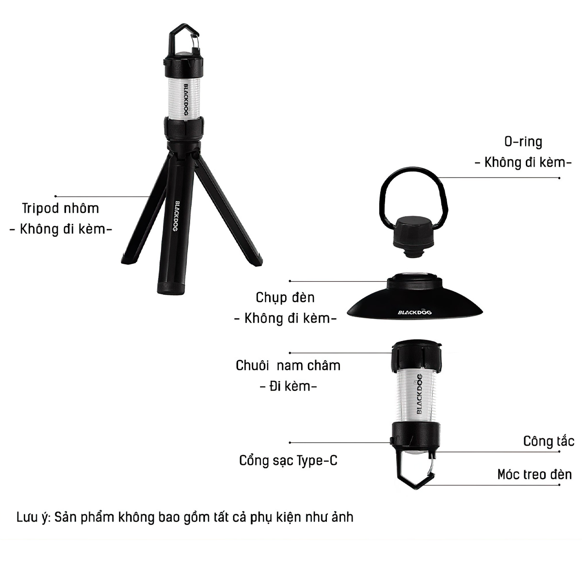 Đèn Cắm Trại Mini Lantern Blackdog