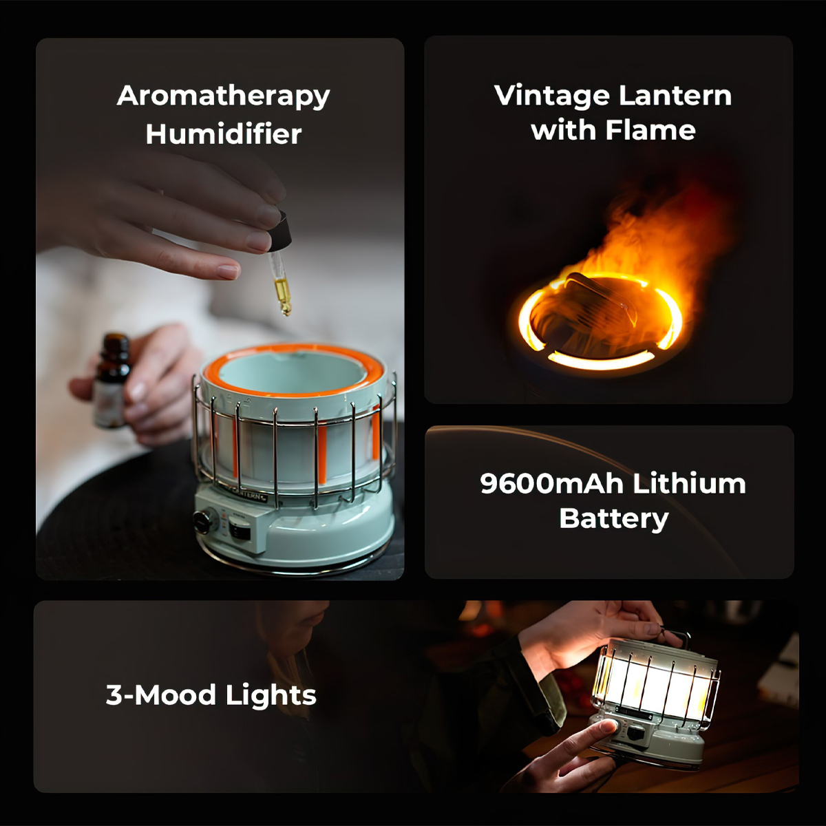 Flextail MAX LANTERN - 3-in-1 Đèn Dã Ngoại Vintage Lantern with Flame