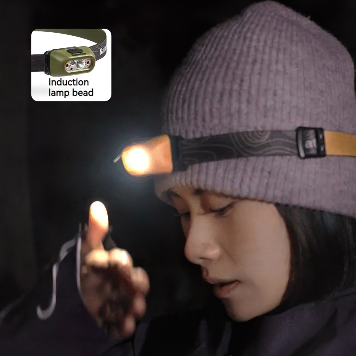 Naturehike CNK2300DQ023 Đèn Đeo Trán Chống Nước IP65 Cắm Trại