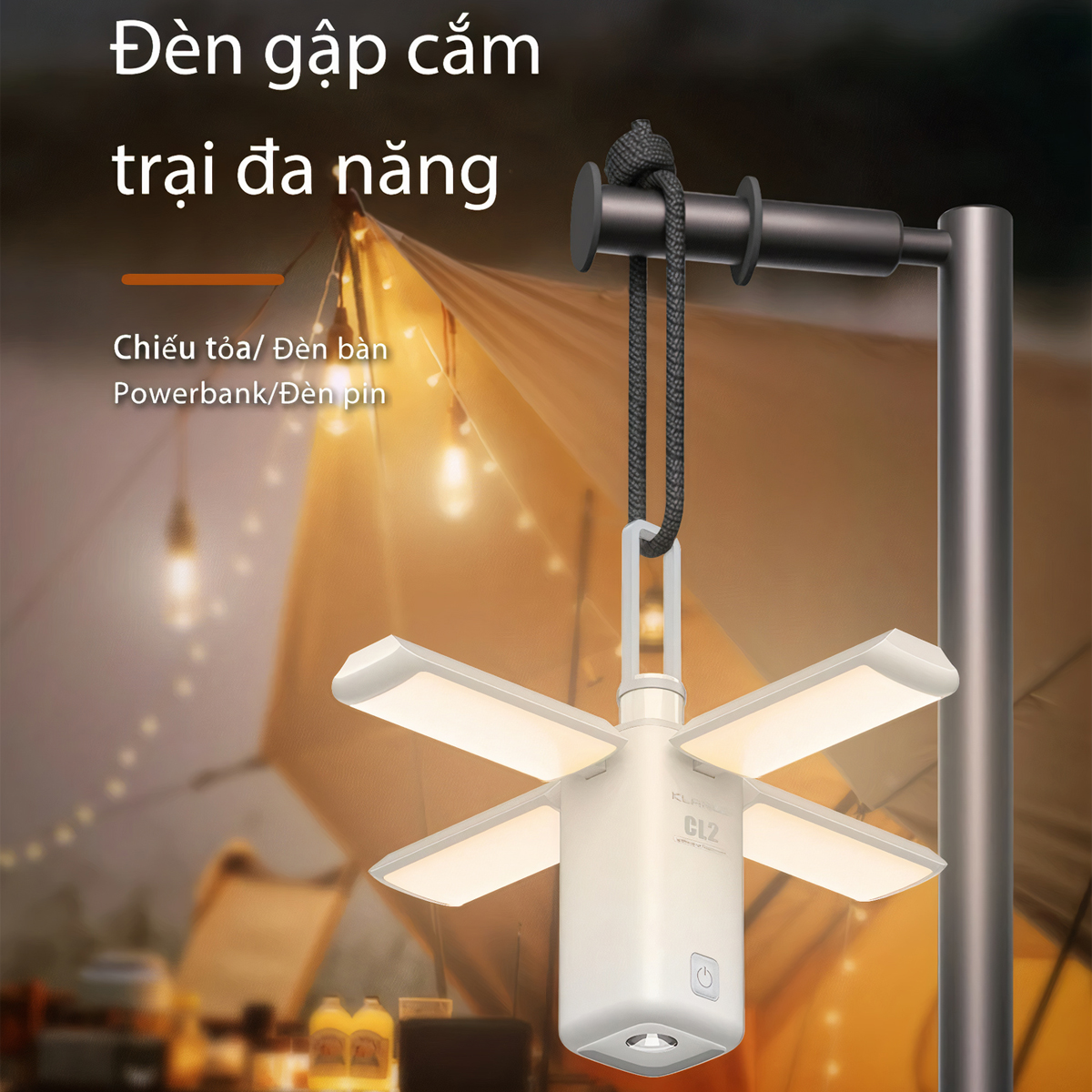 KLARUS CL2 Đèn cắm trại sáng 750 lumen