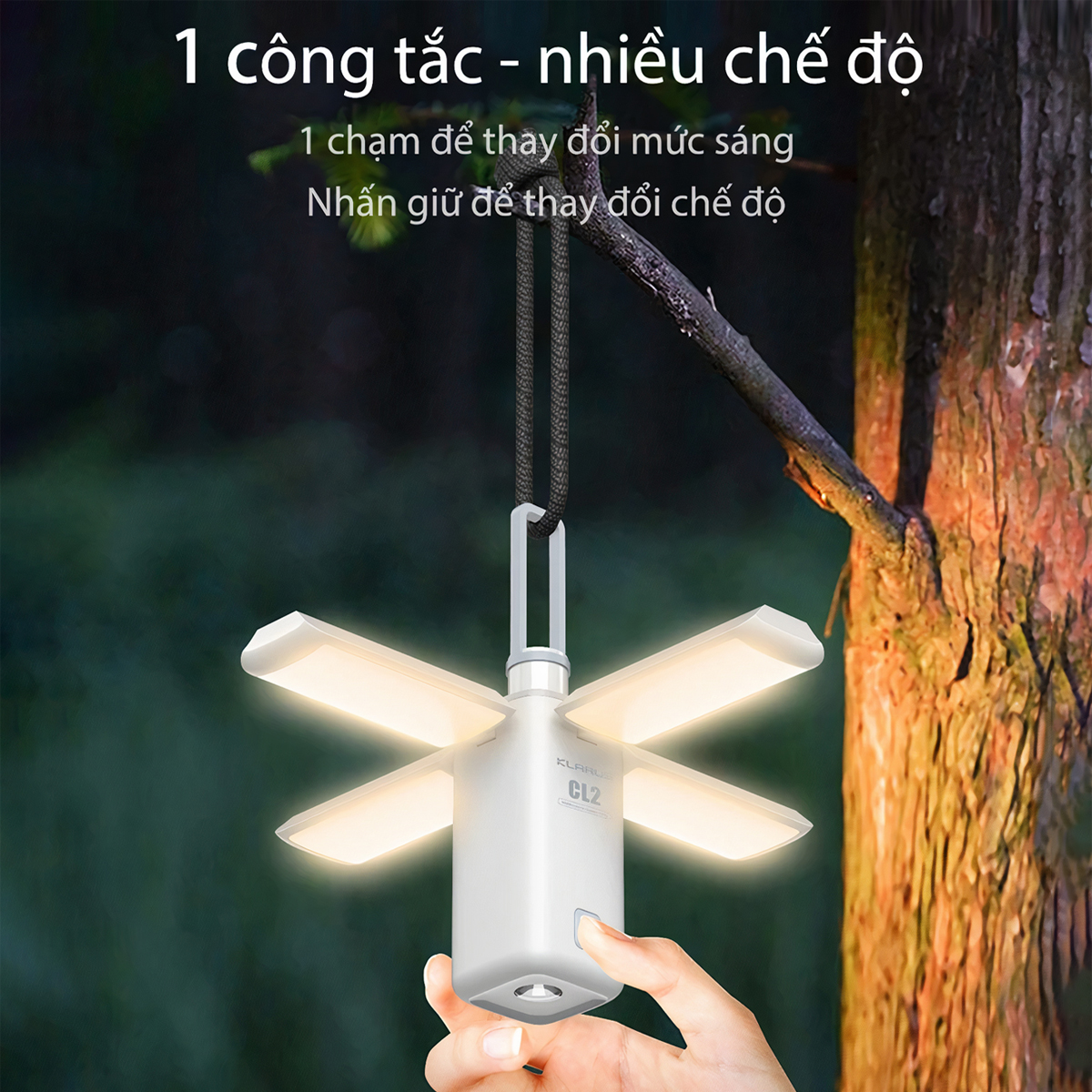 KLARUS CL2 Đèn cắm trại sáng 750 lumen