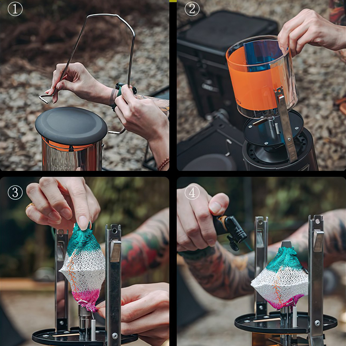 Đèn Gas Cắm Trại Du Lịch Soto Bug Resistant Foldable Lantern