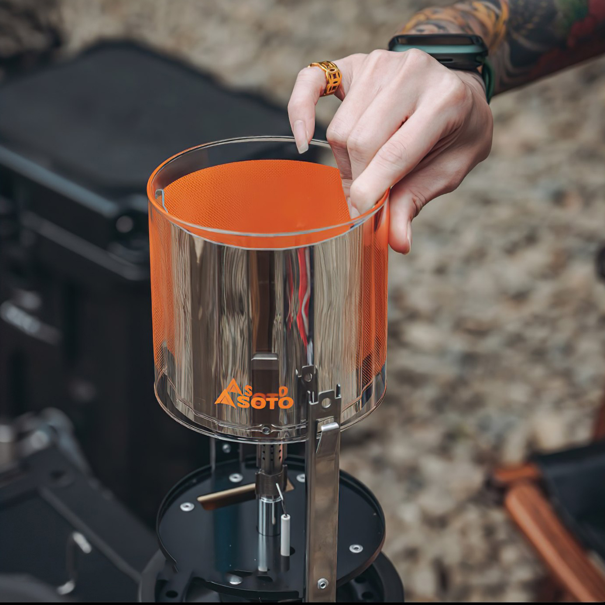 Đèn Gas Cắm Trại Du Lịch Soto Bug Resistant Foldable Lantern