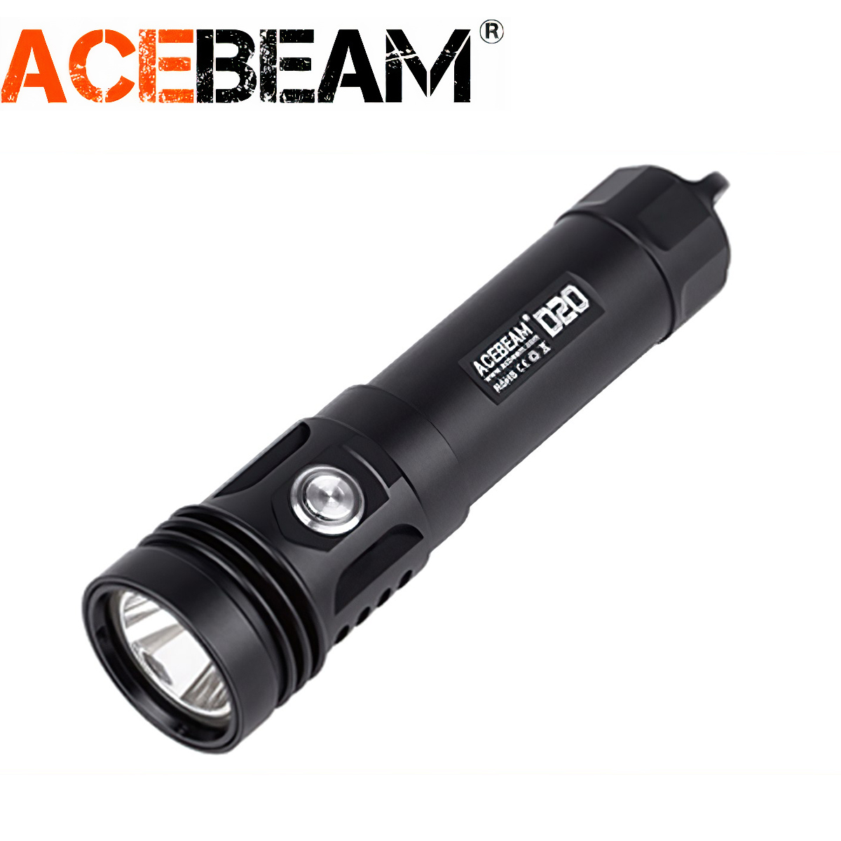 Đèn Lặn Du Lịch ACEBEAM D20 Chịu Sâu 200M, Sáng 2700 Lumen, Pin 21700 5100Mah (Kèm Theo)
