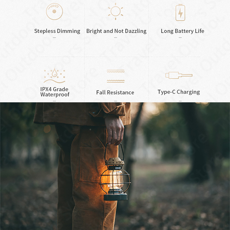 Naturehike NH21ZM010 Đèn Led Măng Xông Cắm Trại Portable Hand Lamp