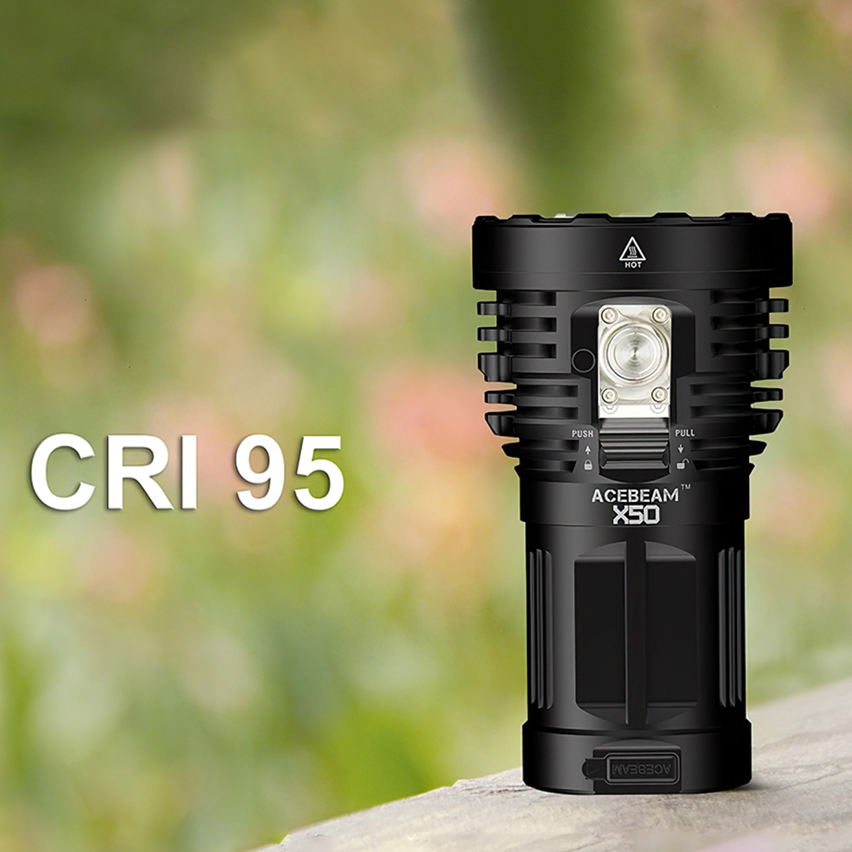 Đèn Pin Cắm Trại Du Lịch ACEBEAM X50 CRI95 Độ Sáng 21000 Lumen Nhiệt Màu 4500K Chiếu Xa 494M Pin Tích Hợp Cổng Sạc Xả Usb C