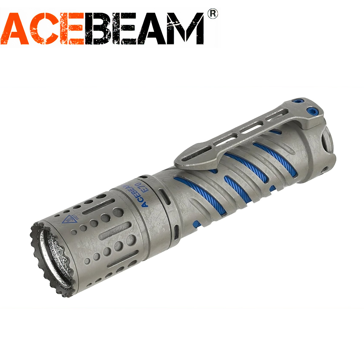 Đèn Pin Cắm Trại Du Lịch ACEBEAM E70 Titanium Độ Sáng 4000Lumen Chiếu Xa 240M Pin 21700 Usb-C