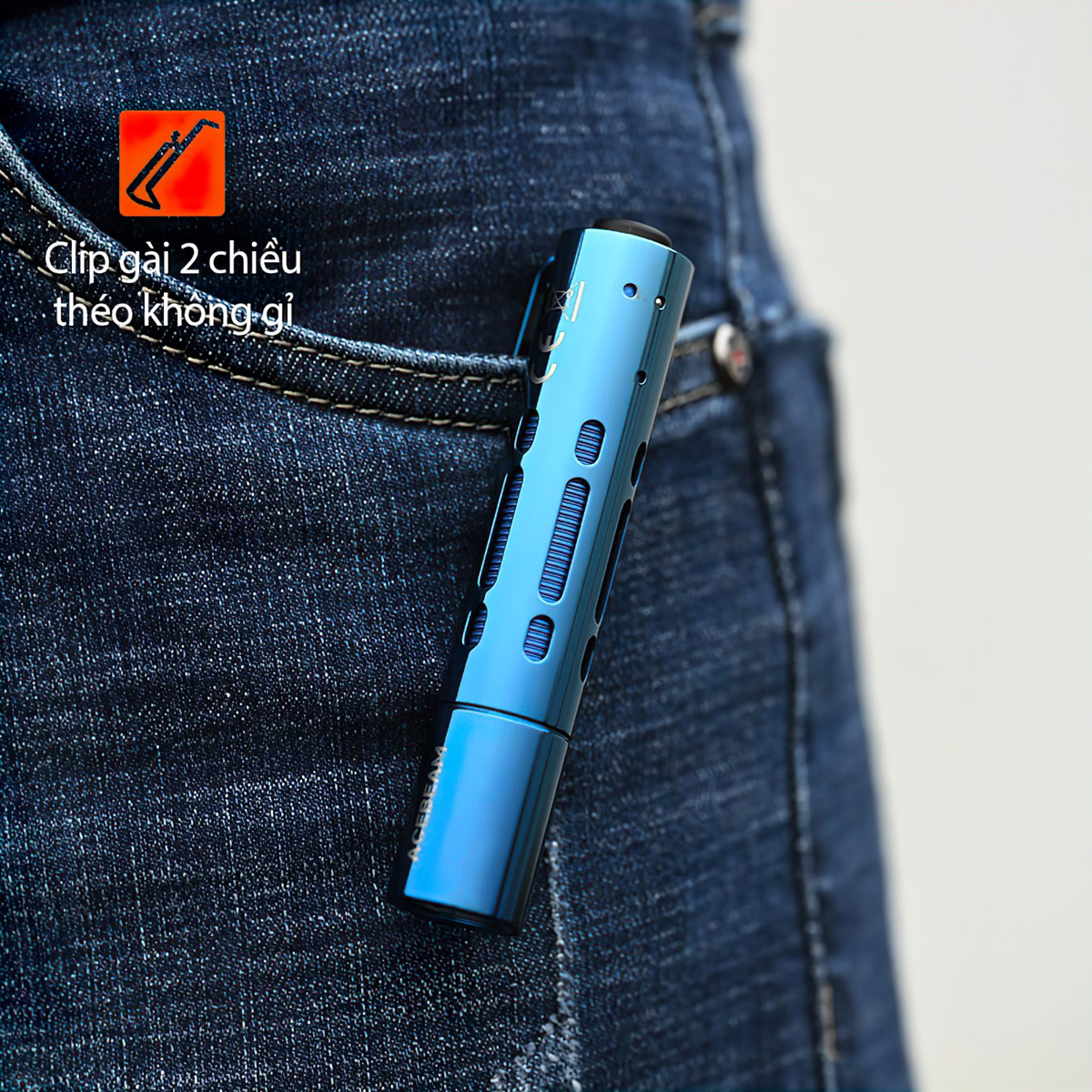 Đèn Pin Cắm Trại Du Lịch ACEBEAM RIDER RX BLUE Độ Sáng 650 Lumen Chiếu Xa 96M