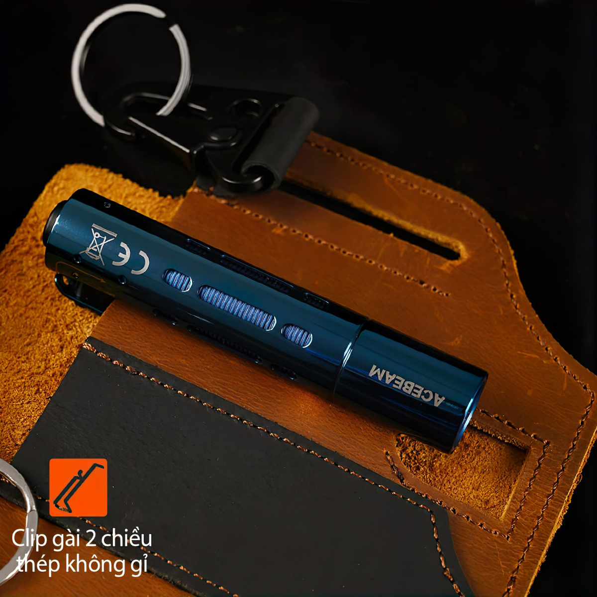 Đèn Pin Cắm Trại Du Lịch ACEBEAM RIDER RX BLUE Độ Sáng 650 Lumen Chiếu Xa 96M