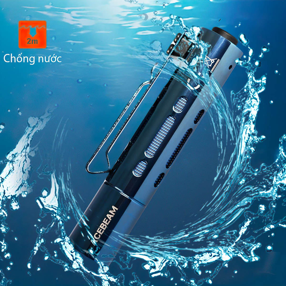 Đèn Pin Cắm Trại Du Lịch ACEBEAM RIDER RX BLUE Độ Sáng 650 Lumen Chiếu Xa 96M