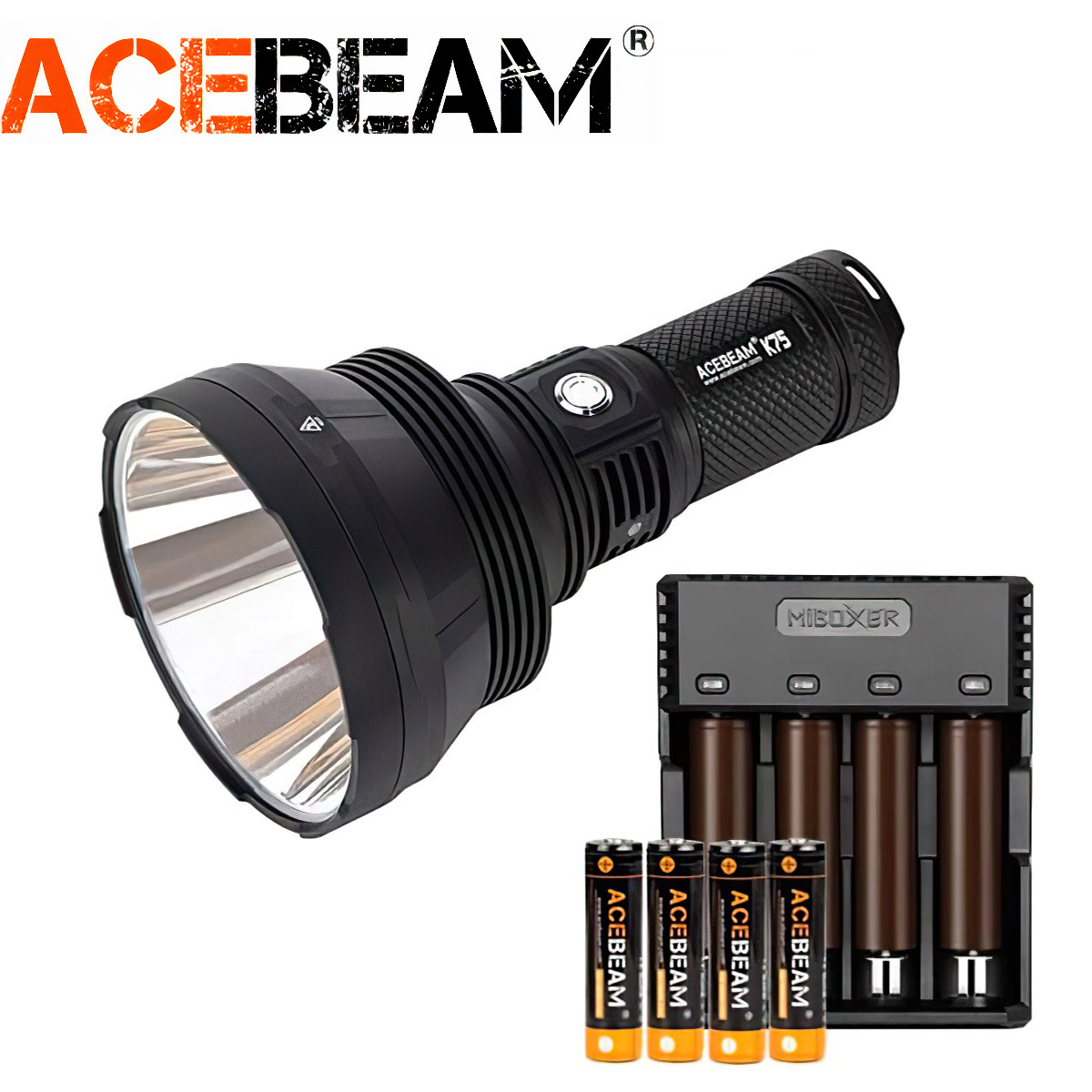 Đèn Pin Cắm Trại Du Lịch Chiếu Xa Acebeam K75 Chiếu Xa 2500M Độ Sáng 6300 Lumen