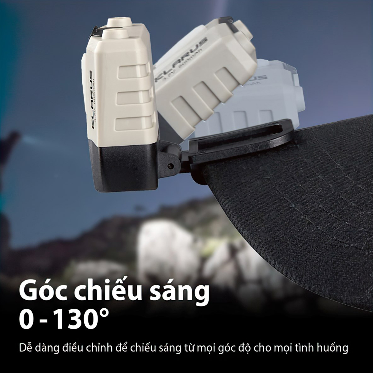 Đèn Pin Cắm Trại Du Lịch Đội Đầu KLARUS HC5 Sáng 120Lm Chiếu Xa 37M