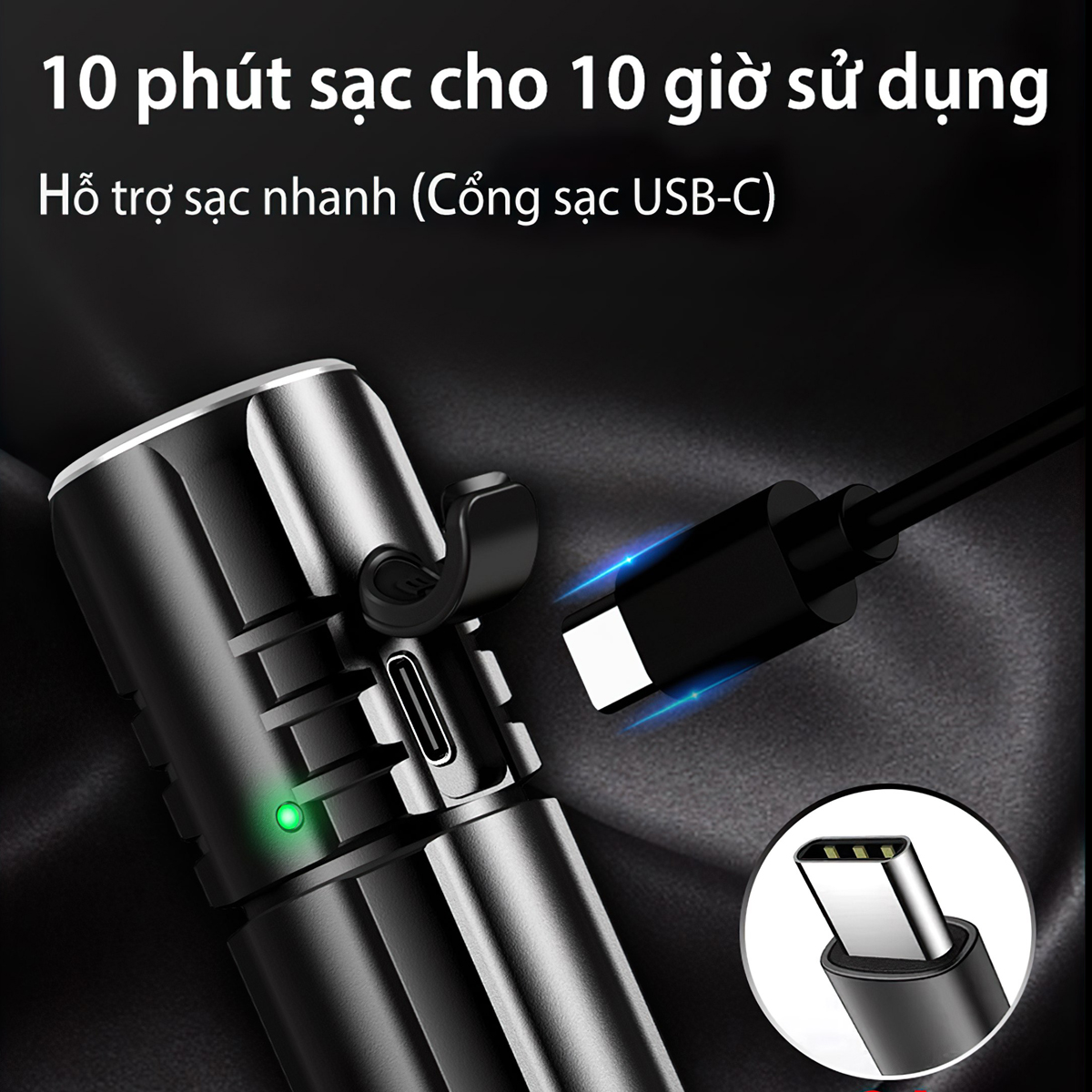 KLARUS EC20 Đèn pin Cắm Trại Du Lịch sáng 1100 lumen chiếu xa 200m pin 21700 4000mAh sạc USB C kiêm power bank