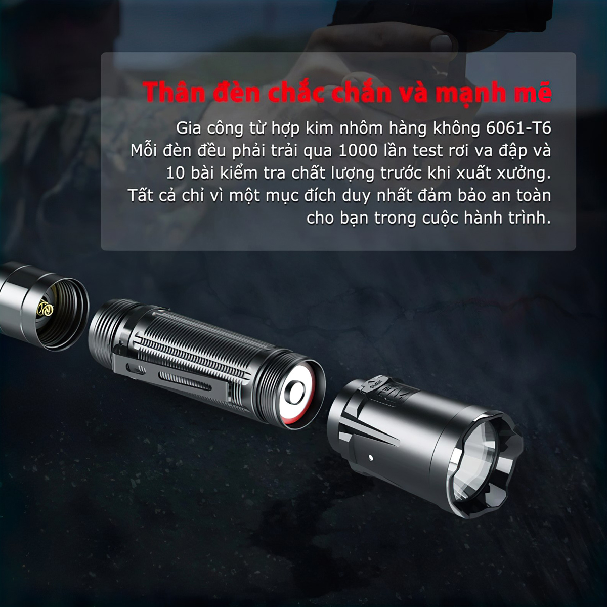 Đèn Pin Cắm Trại Du Lịch Phản Ứng Nhanh KLARUS XT21C Sáng 3200 Lumen Chiếu Xa 324M