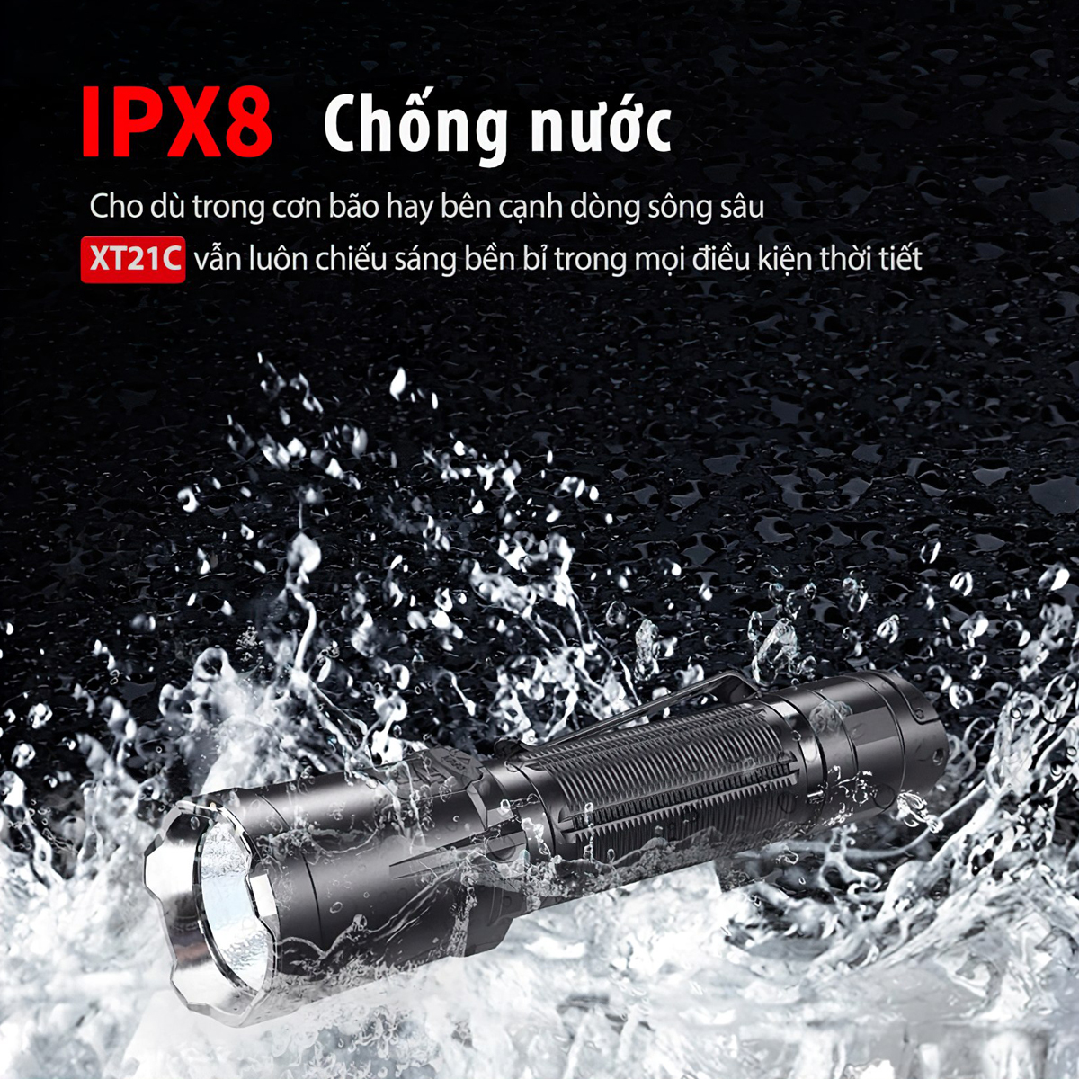 Đèn Pin Cắm Trại Du Lịch Phản Ứng Nhanh KLARUS XT21C Sáng 3200 Lumen Chiếu Xa 324M