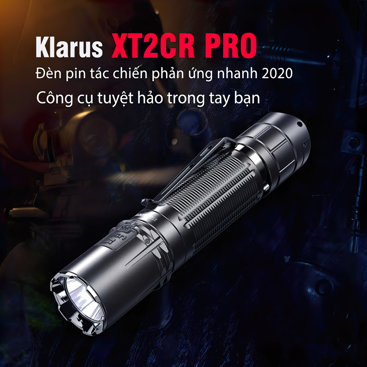 Đèn Pin Cắm Trại Du Lịch Phản Ứng Nhanh KLARUS XT2CR PRO Độ Sáng 2100 Lumen Chiếu Xa 240M