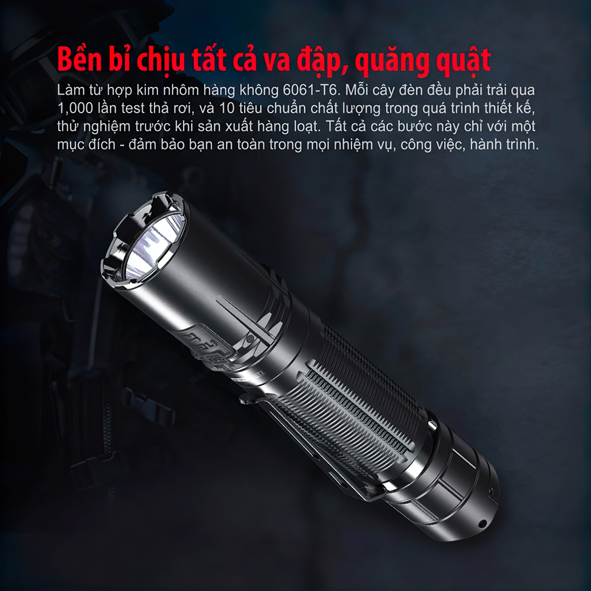 Đèn Pin Cắm Trại Du Lịch Phản Ứng Nhanh KLARUS XT2CR PRO Độ Sáng 2100 Lumen Chiếu Xa 240M