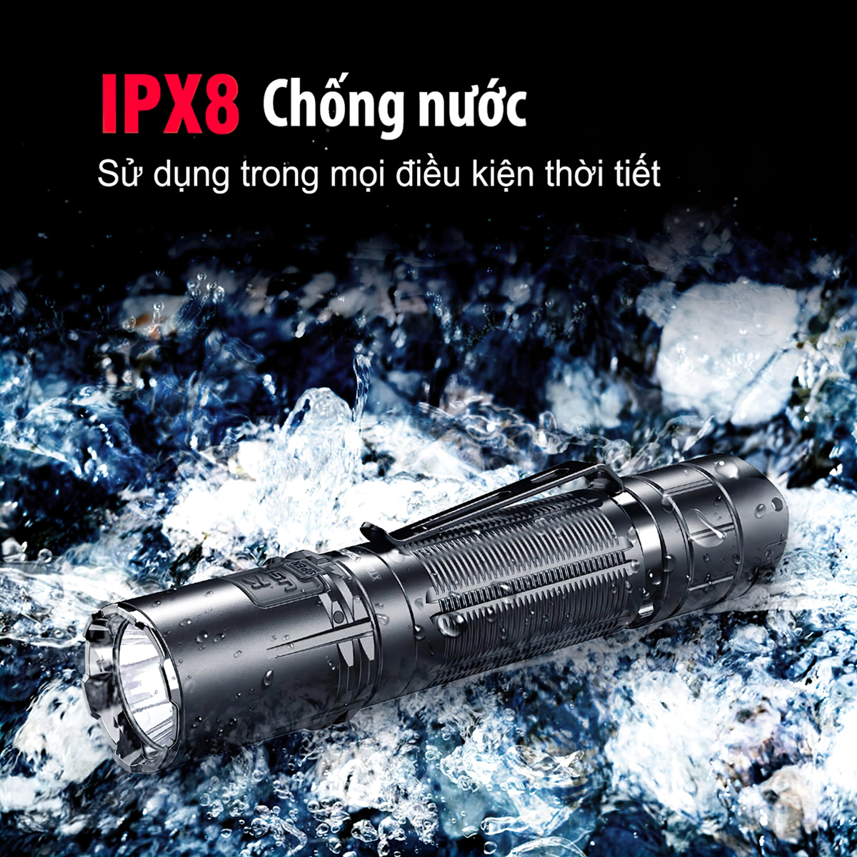 Đèn Pin Cắm Trại Du Lịch Phản Ứng Nhanh KLARUS XT2CR PRO Độ Sáng 2100 Lumen Chiếu Xa 240M