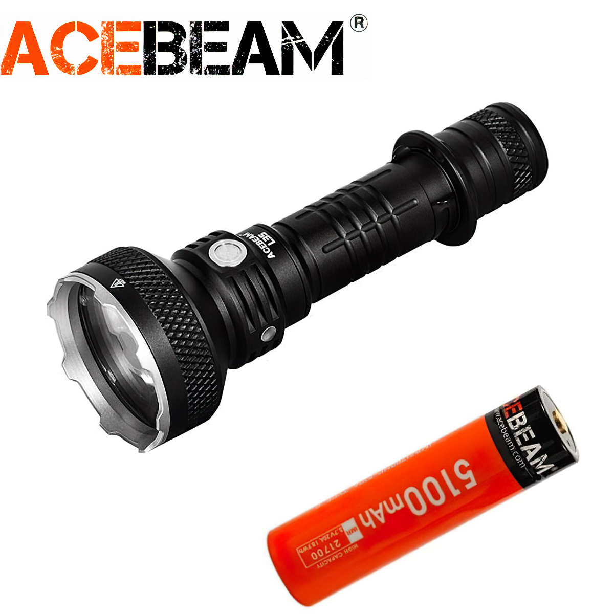 Đèn Pin Cắm Trại Du Lịch Siêu Sáng ACEBEAM L35 LED CREE XHP 70.2 Sáng 5000Lm Chiếu Xa 480M Pin Sạc 21700 5100Mah (Kèm Theo) Sạc Type-C