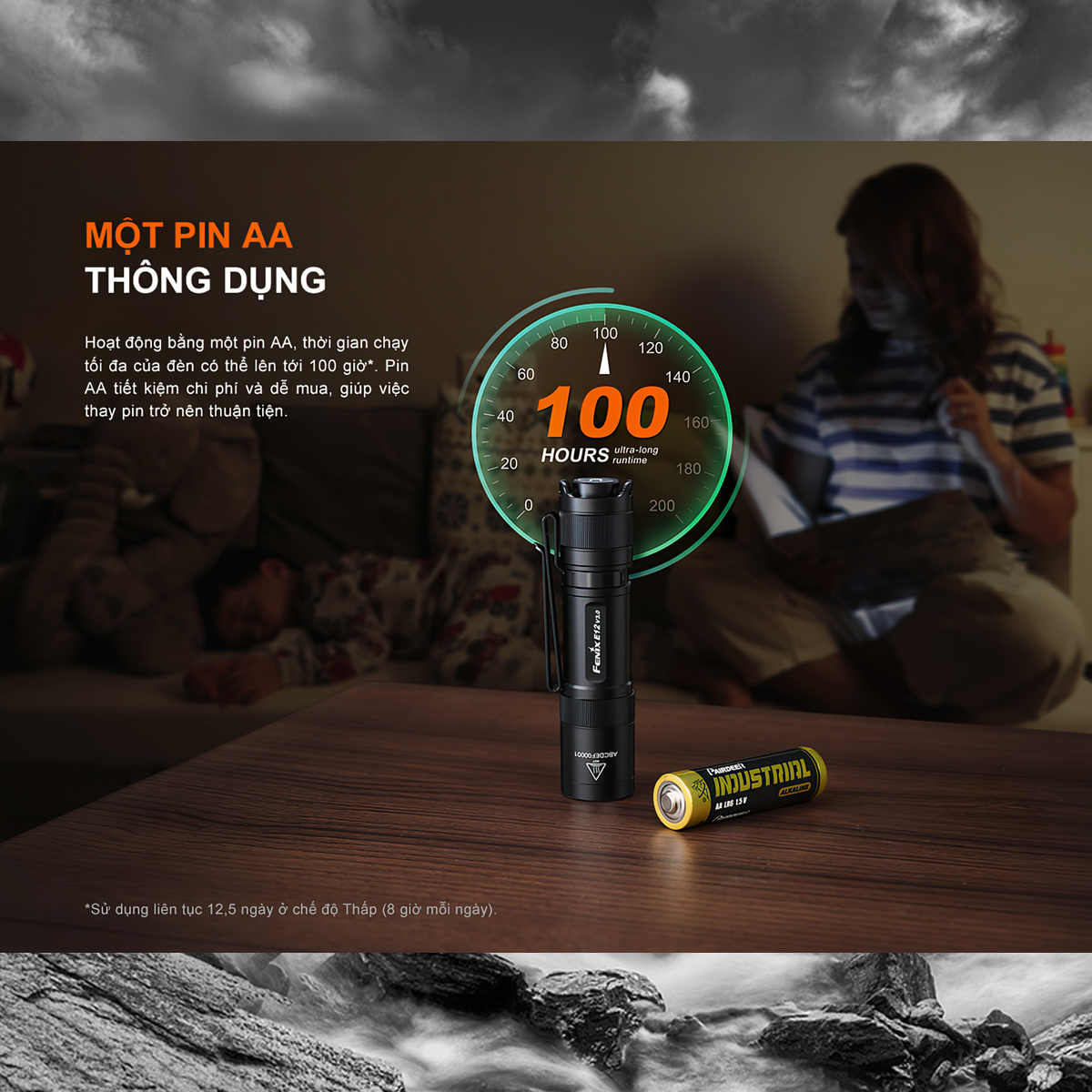 Fenix Đèn Pin Cắm Trại E12 V3.0