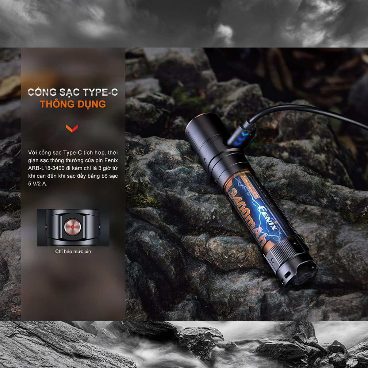 FENIX LD30R Đèn Pin Cắm Trại