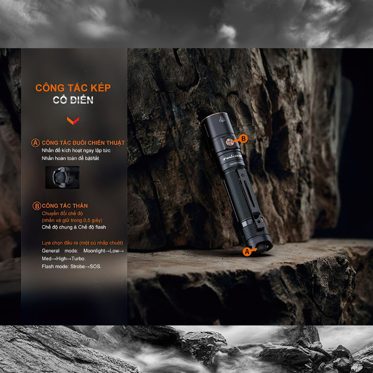 FENIX LD30R Đèn Pin Cắm Trại