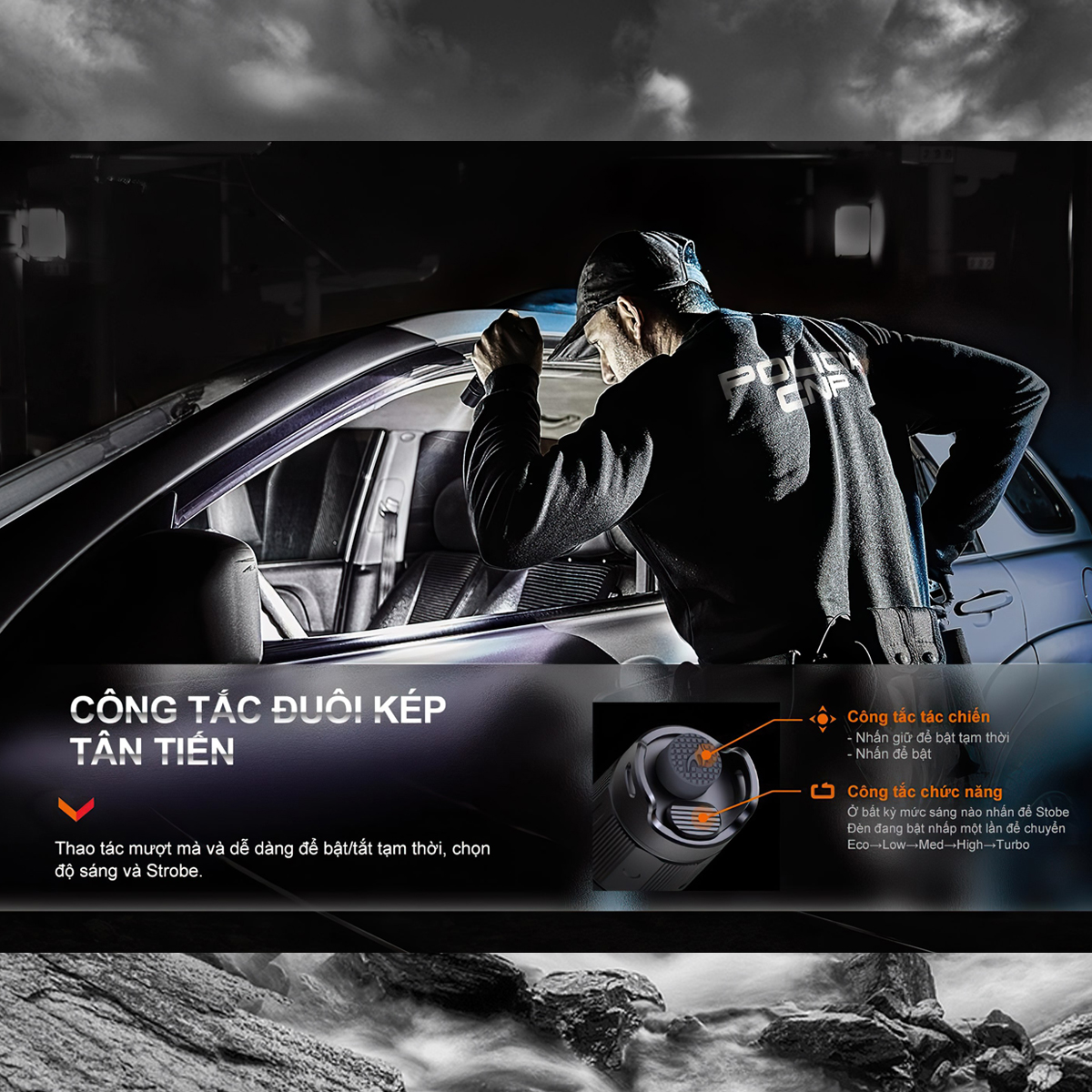 Fenix PD35R Đèn Pin Cắm Trại Chiếu xa 353 mét 1700 Lumen